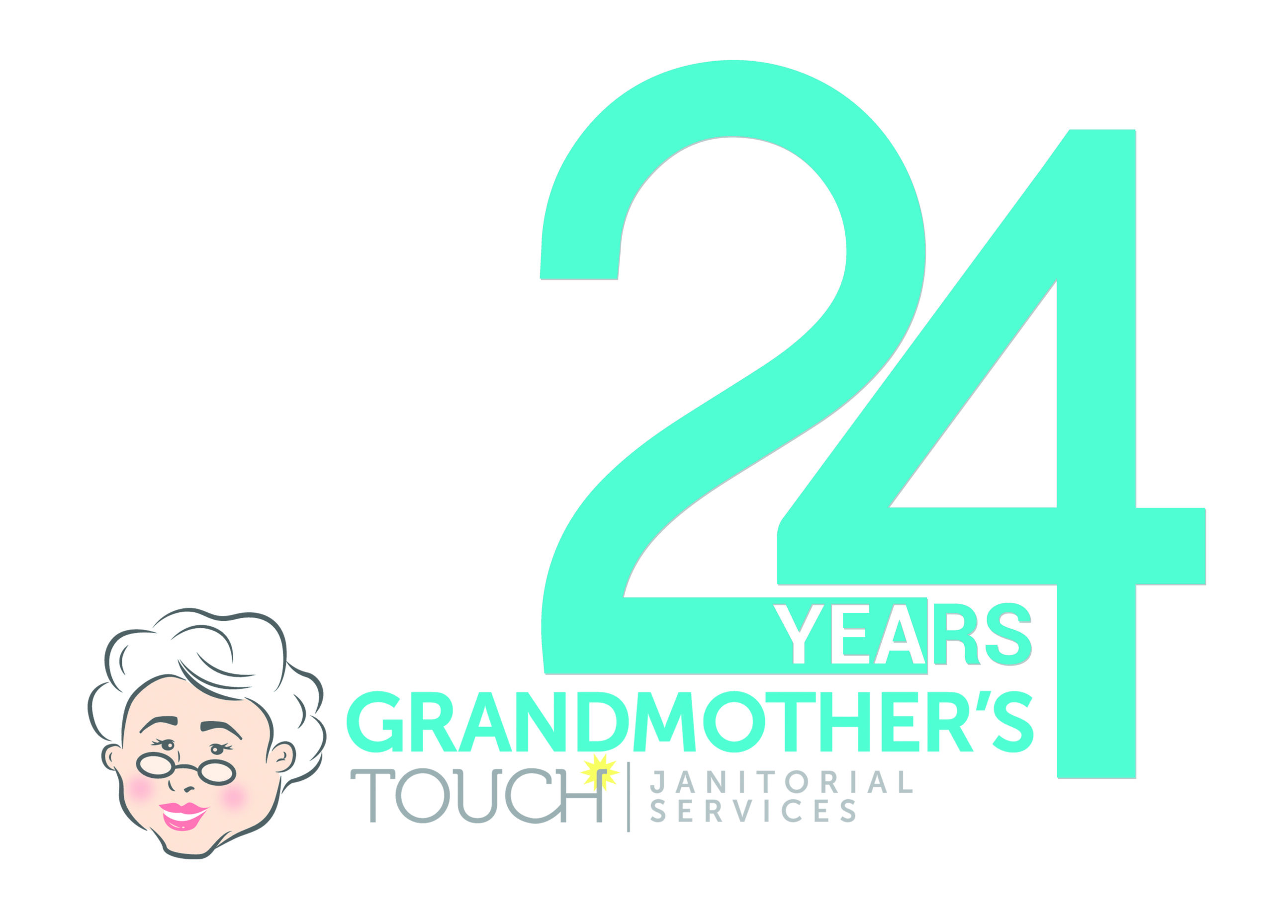 24 years anniversary celebration logotype